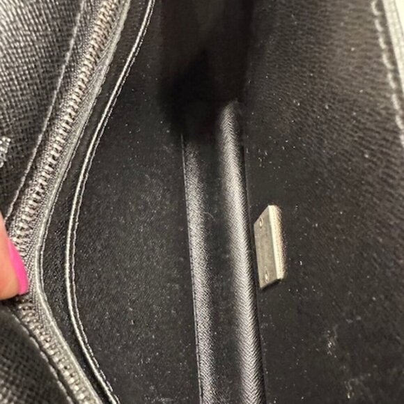 Louis Vuitton  LV Black Taiga Leather Selenga Clutch Wristlet + COA - Picture 9 of 13